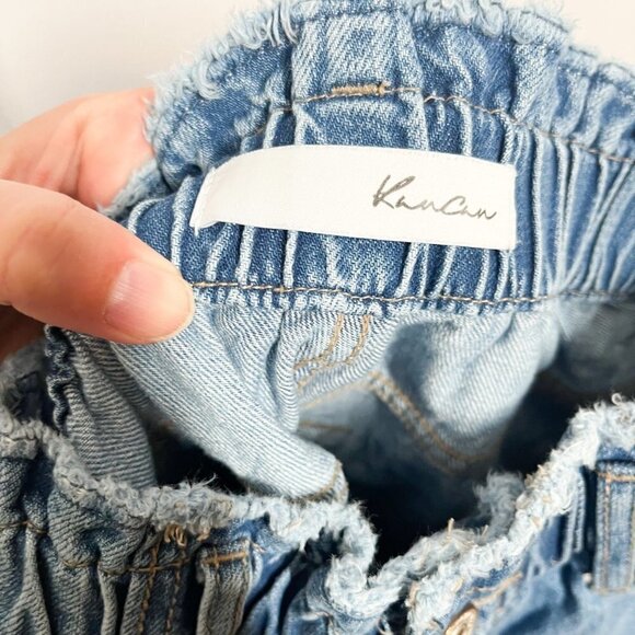 Kancan Jeans High Rise Distressed Elastic Waist Blue Women Size 3/25 - Picture 3 of 7